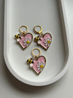 Pink Heart and Bees