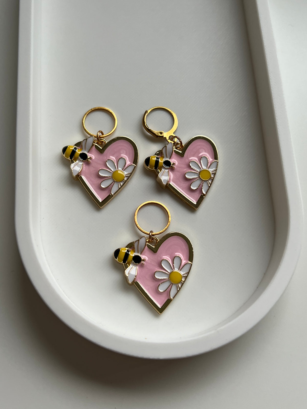 Pink Heart and Bees
