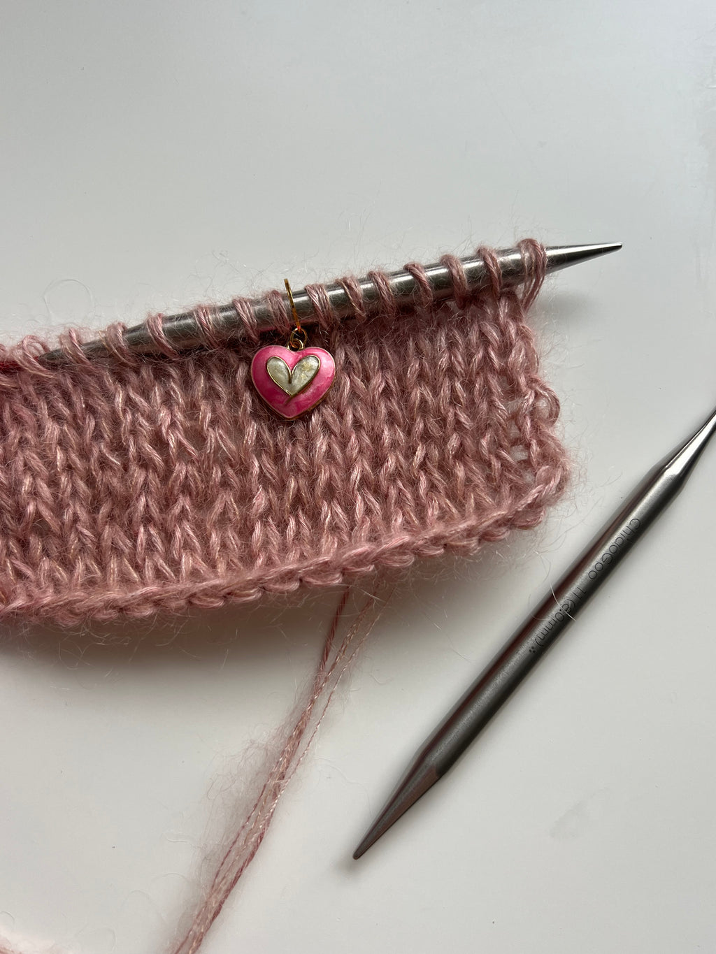 Pink and White Heart