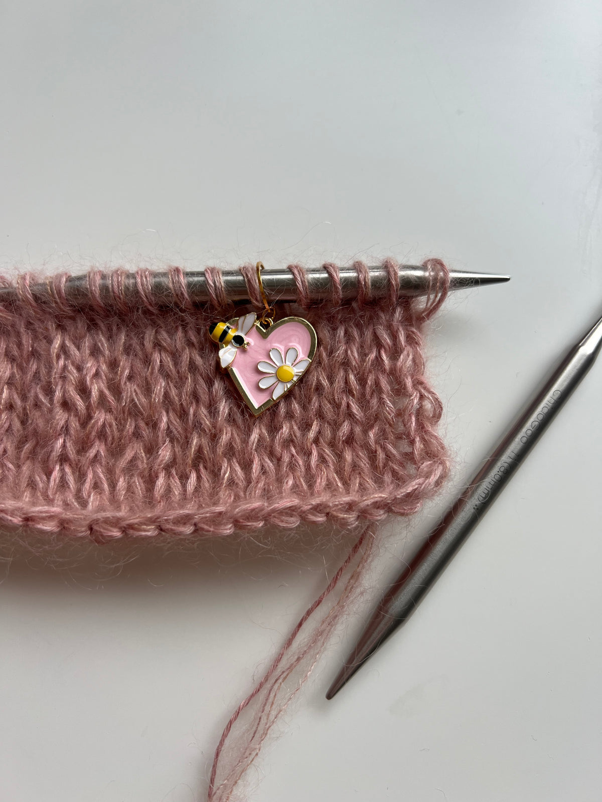 Pink Heart and Bees