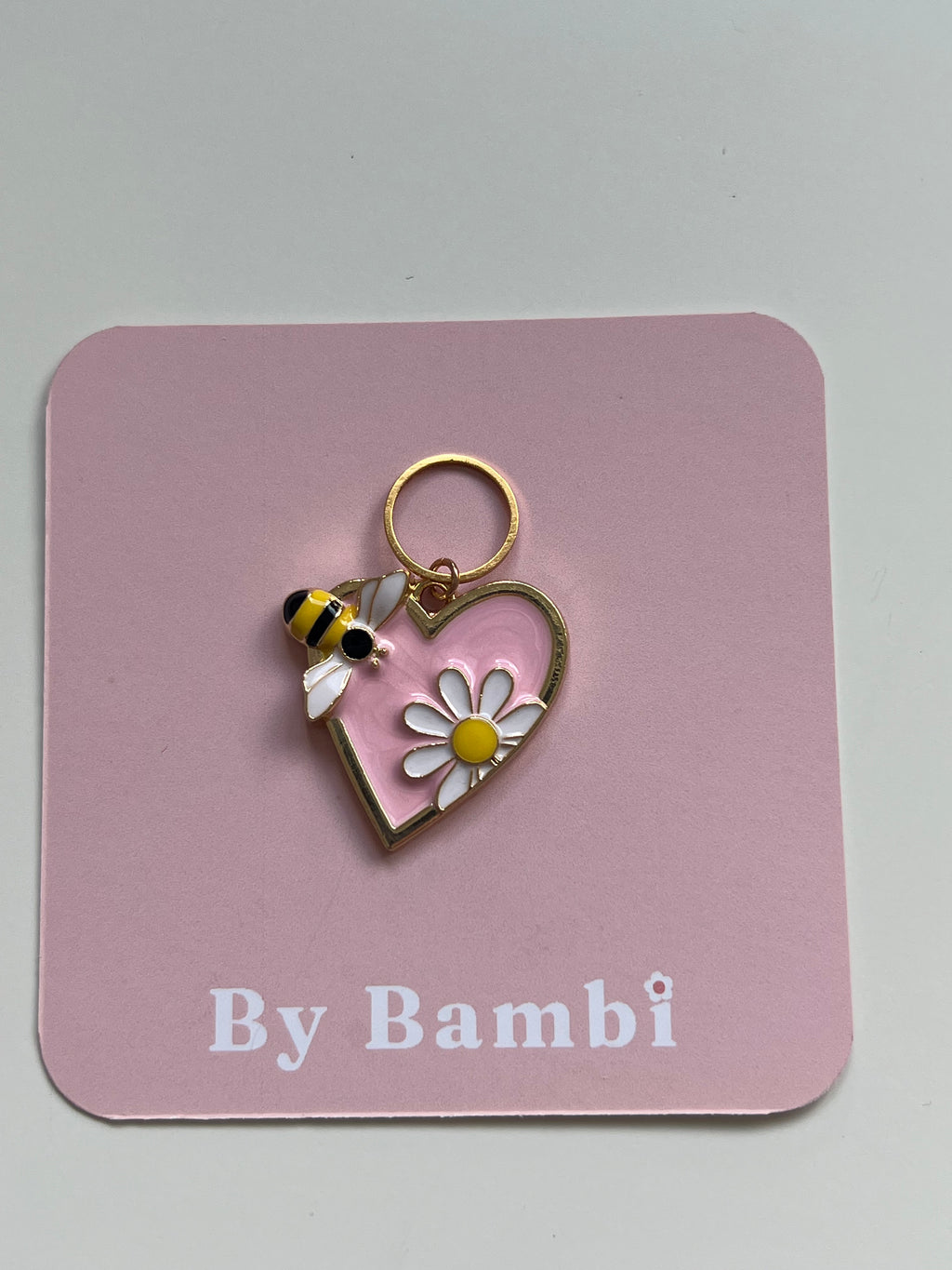 Pink Heart and Bees