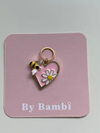 Pink Heart and Bees