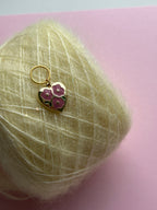 Gold Heart Pink Flowers