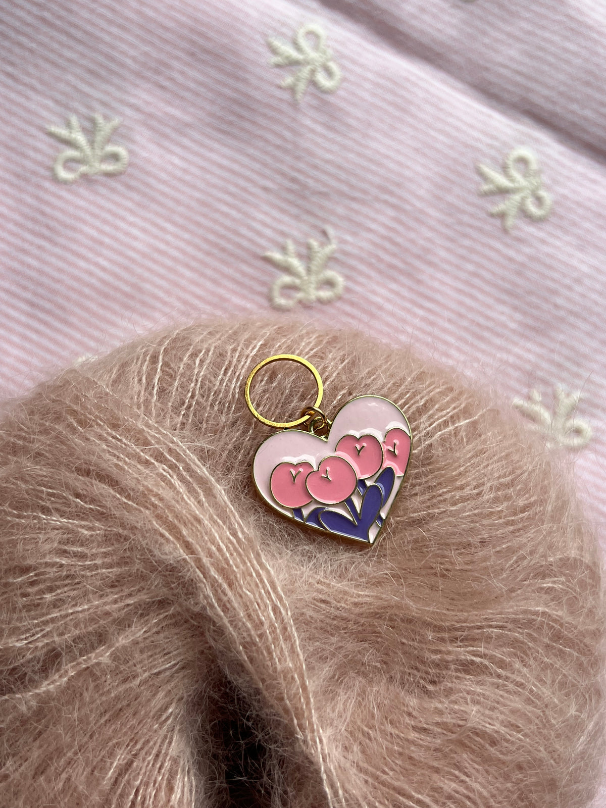 Pink Heart Pink Flowers