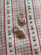 Gold Heart Pink Flowers