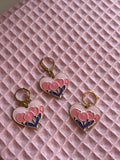 Pink Heart Pink Flowers