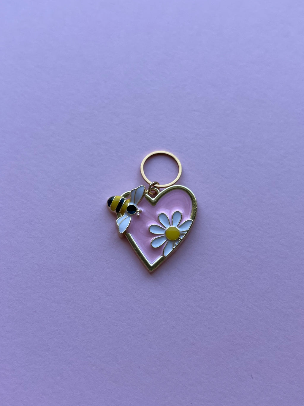 Pink Heart and Bees