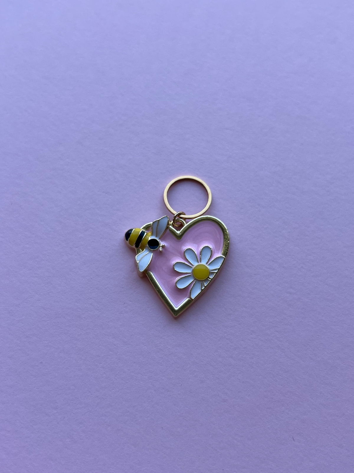 Pink Heart and Bees