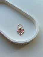 Pink Heart Gold Flower