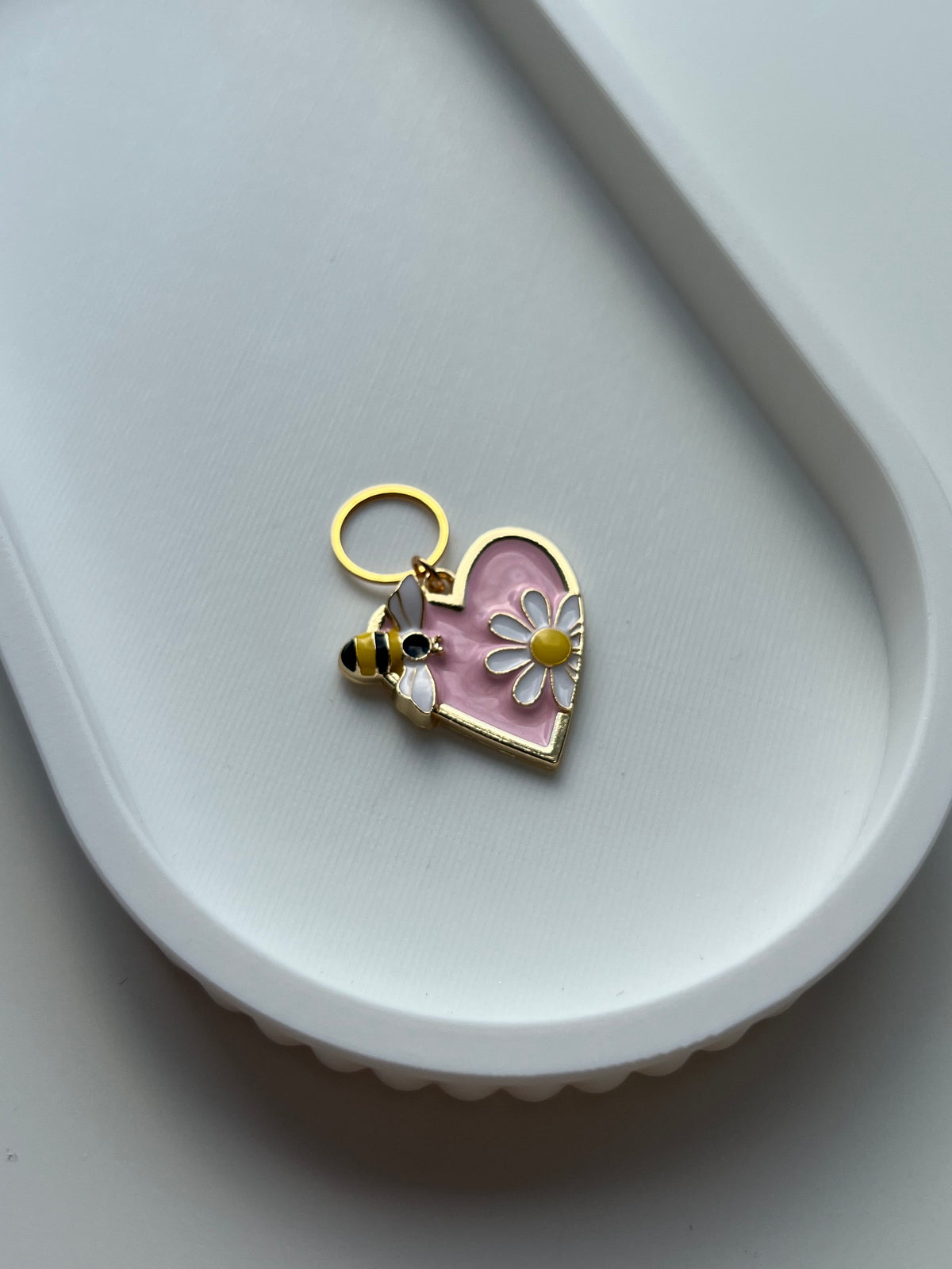 Pink Heart and Bees