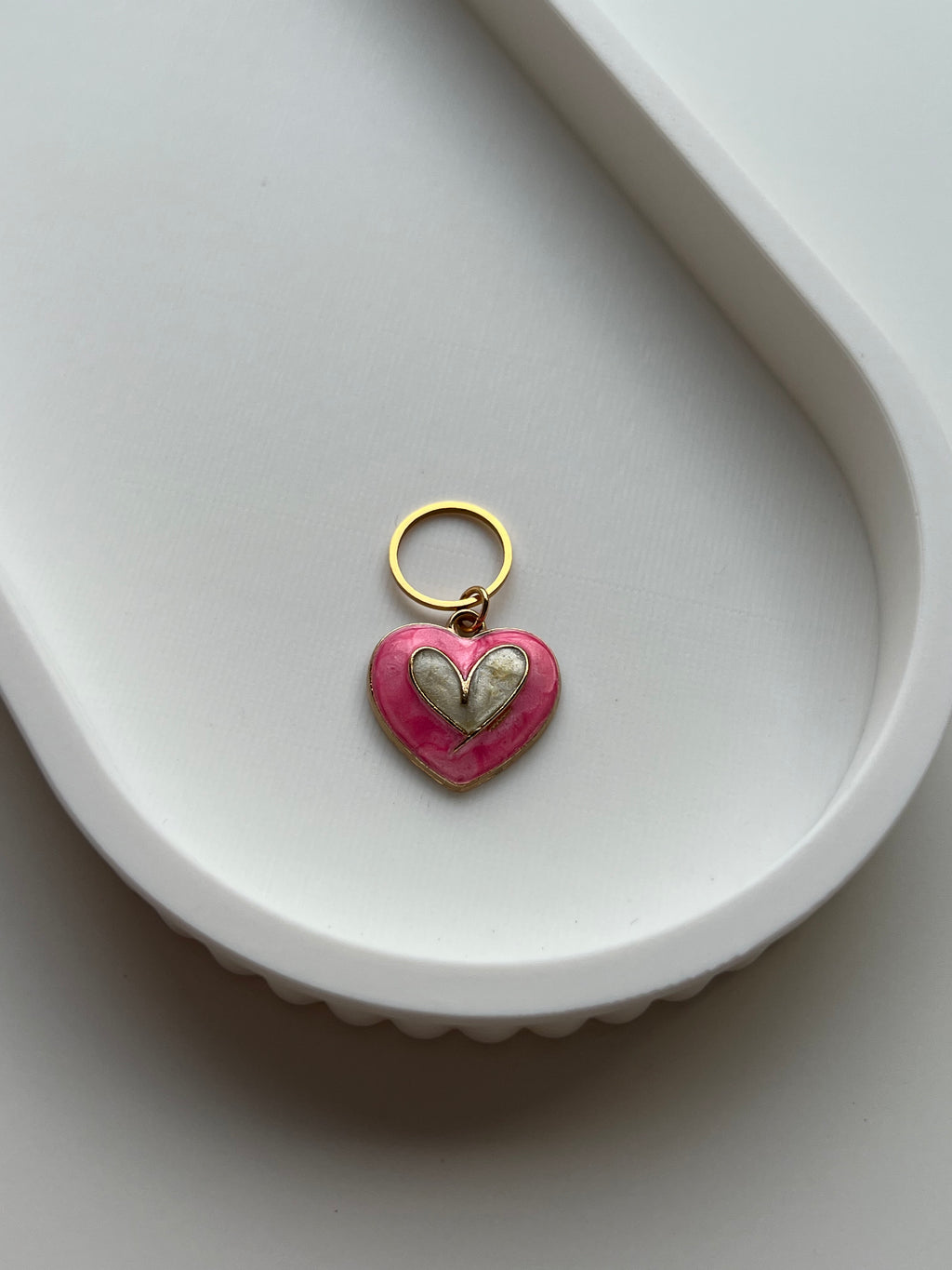 Pink and White Heart