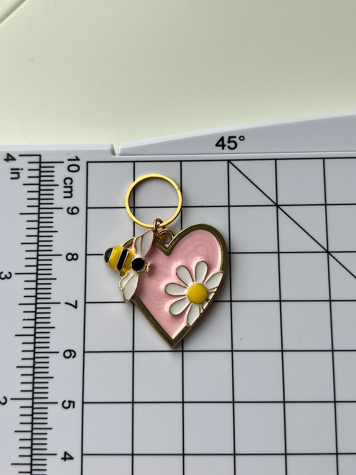 Pink Heart and Bees