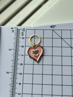 Pink Heart Gold Flower