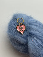 Pink Heart Gold Flower
